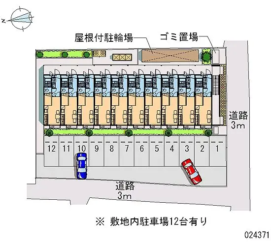 ★手数料０円★岡山市北区北方１丁目 月極駐車場